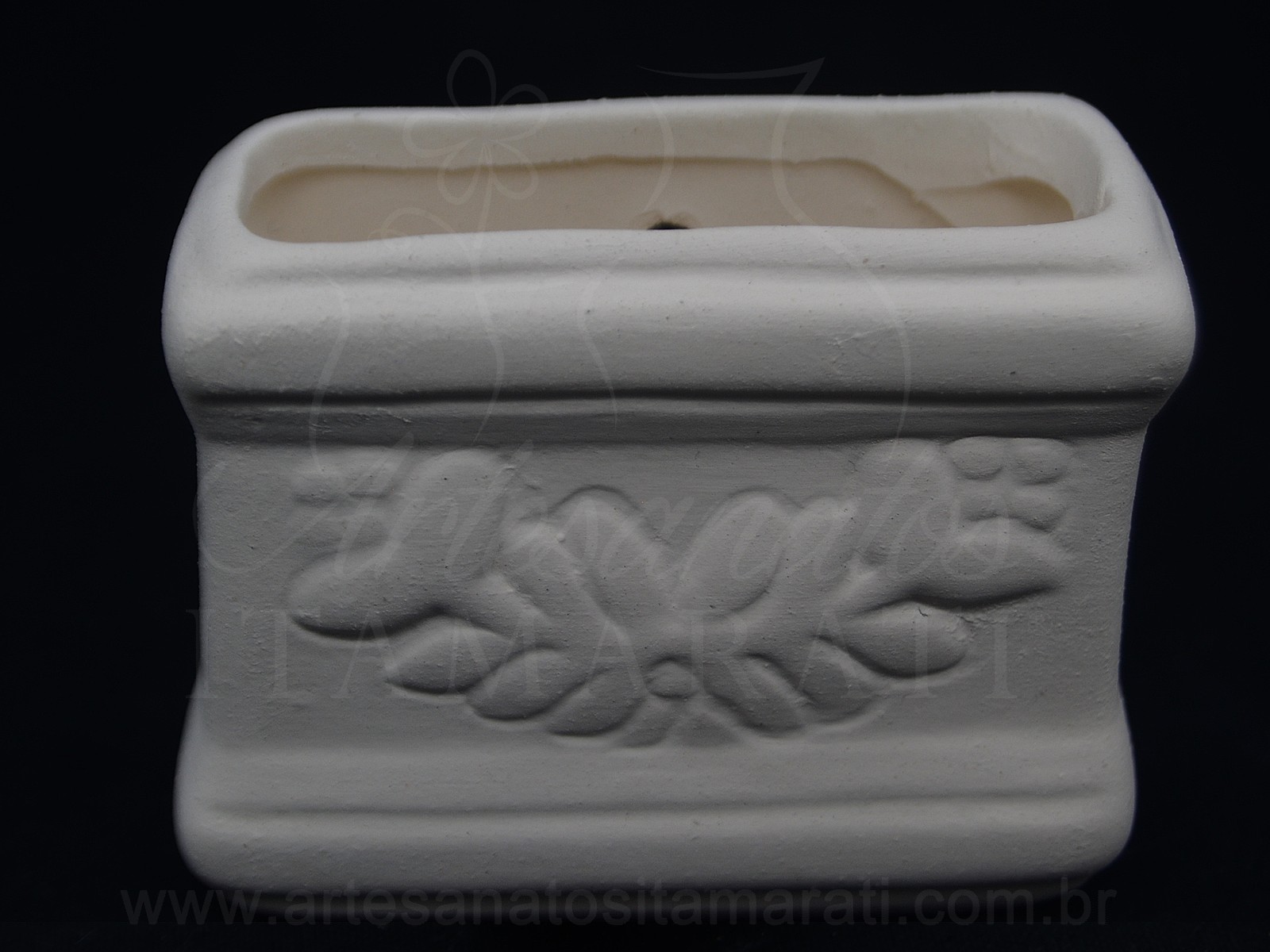 Vaso meio Retangular flor